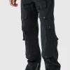 boohooMAN Tall Relaxed Fit Twill Cargo Trousers | Trousers | Cargo Trousers