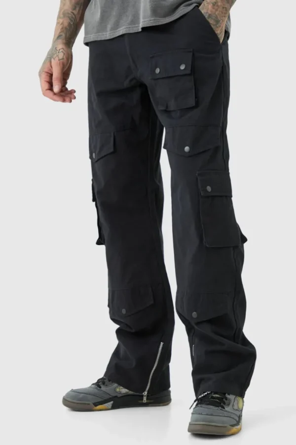 boohooMAN Tall Relaxed Fit Twill Cargo Trousers | Trousers | Cargo Trousers