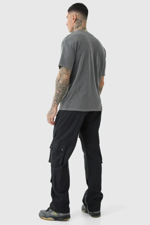 boohooMAN Tall Relaxed Fit Twill Cargo Trousers | Trousers | Cargo Trousers