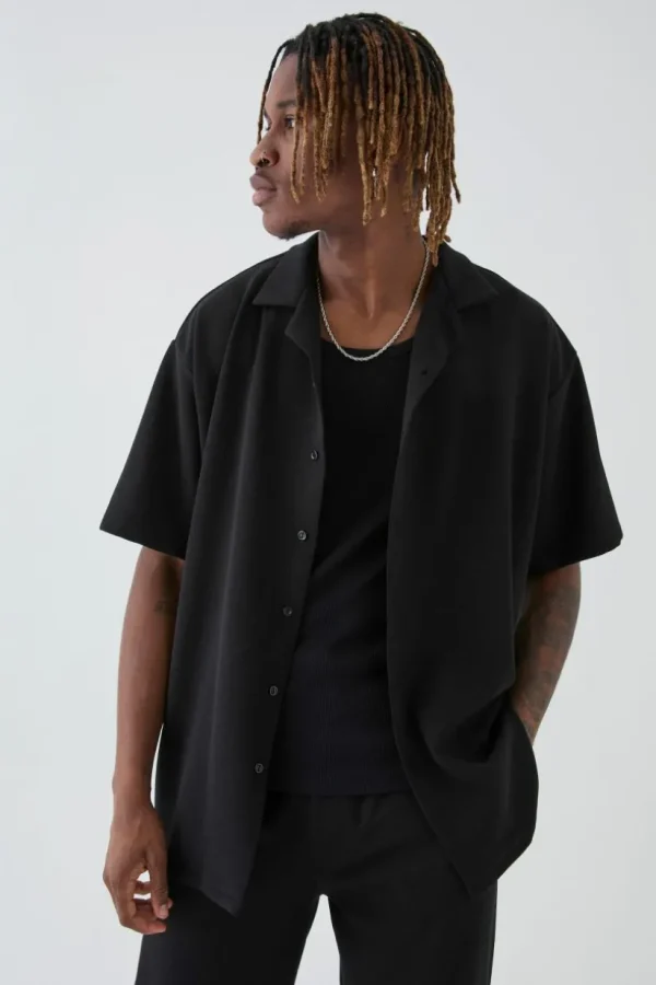 boohooMAN Tall Scuba Twill Oversized Shirt & Trouser Set | Sets & Coords