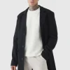 boohooMAN Tall Single Breasted Wool Look Overcoat in | Man | Coats & Jackets