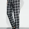 boohooMAN Tall Skinny Fit Mono Tartan Cropped Trouser | Suits & Tailoring | Suits & Tailoring