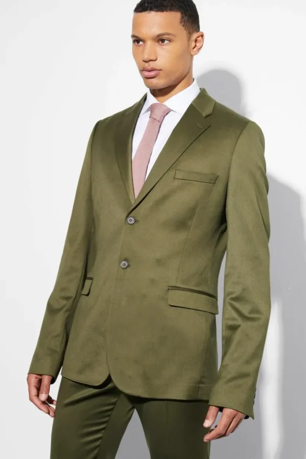 boohooMAN Tall Skinny Satin Suit Jacket | Suits & Tailoring | Suits & Tailoring