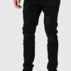 boohooMAN Tall Skinny Stretch Rip And Repair Jeans | Denim | Going Out Denim