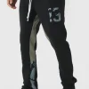 boohooMAN Tall Slim Fit Camo Gusset Joggers | Trousers | Joggers