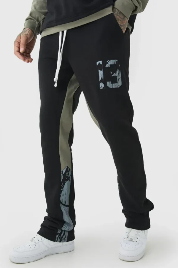 boohooMAN Tall Slim Fit Camo Gusset Joggers | Trousers | Joggers