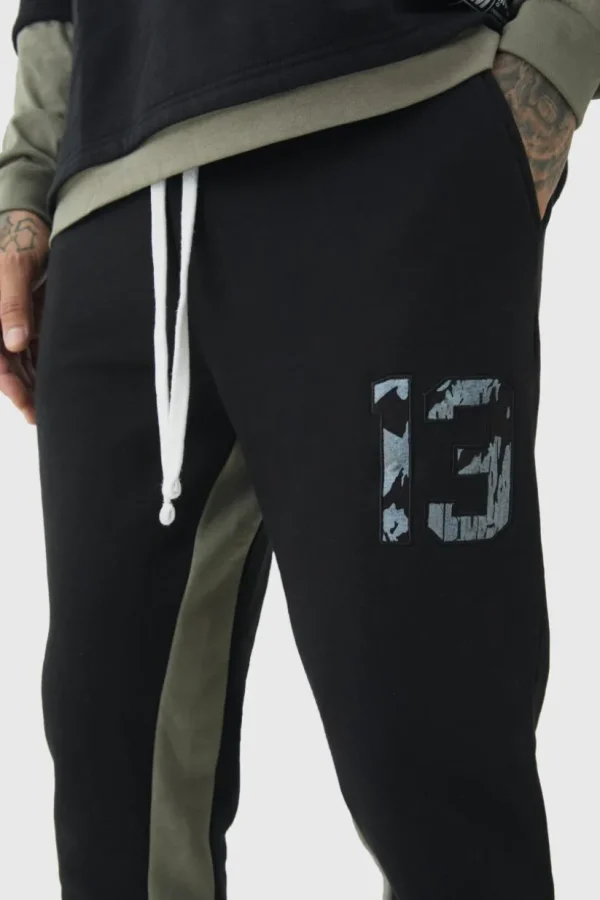 boohooMAN Tall Slim Fit Camo Gusset Joggers | Trousers | Joggers