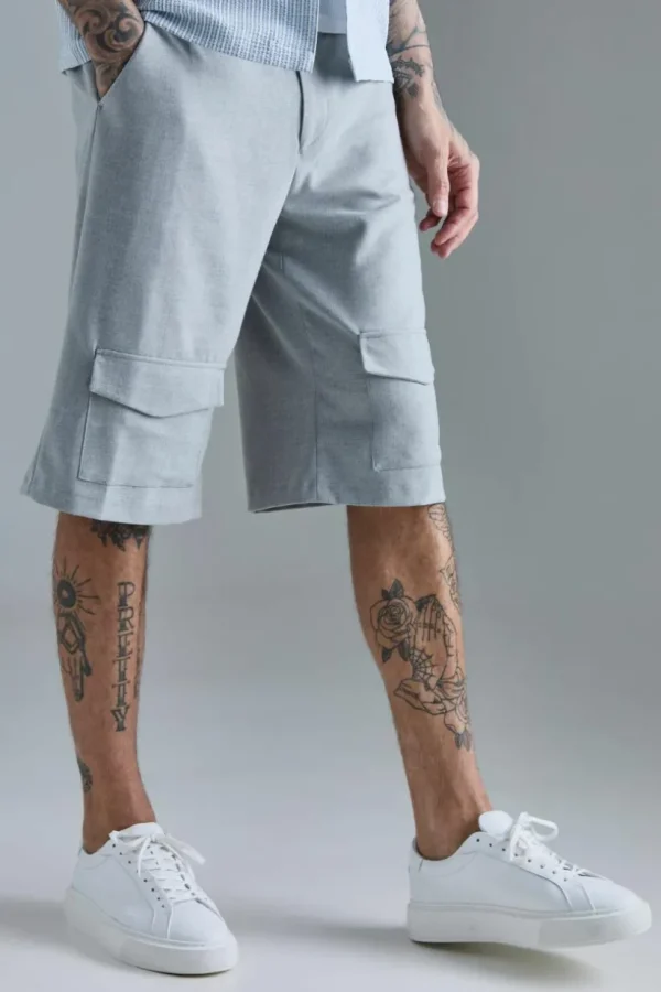 boohooMAN Tall Smart Cargo Shorts | Suits & Tailoring | Suits & Tailoring