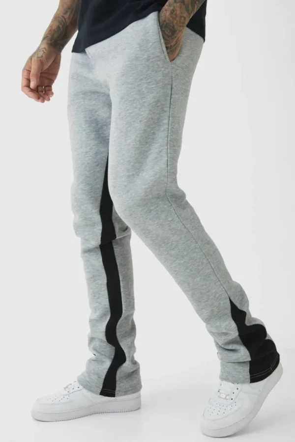 boohooMAN Tall Stacked Fit Gusset Jogger | Trousers | Joggers