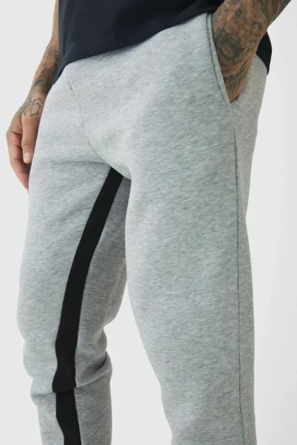 boohooMAN Tall Stacked Fit Gusset Jogger | Trousers | Joggers