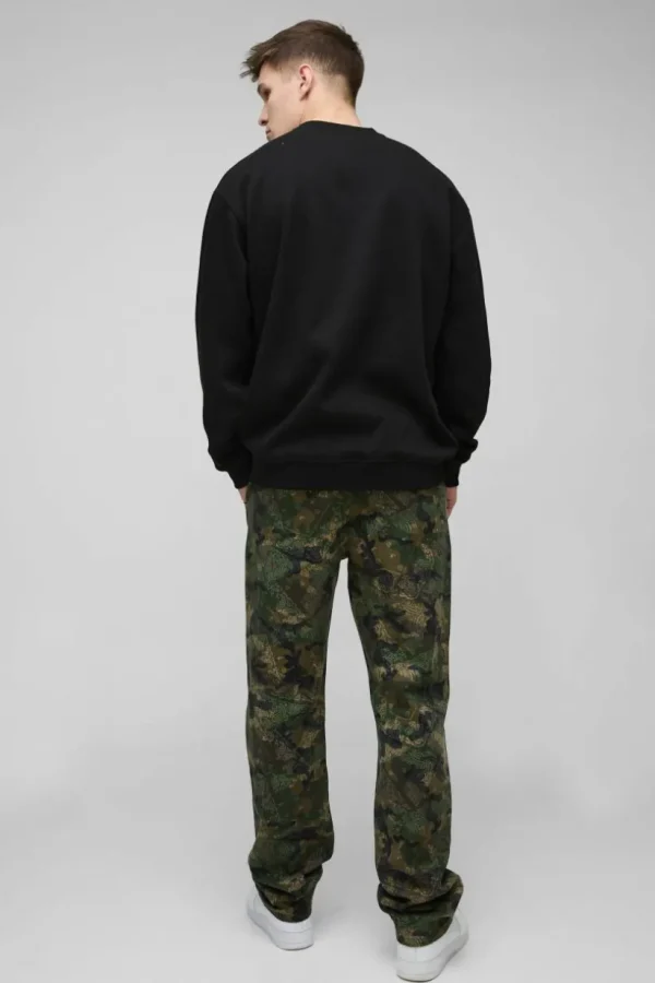 boohooMAN Tall Straight Camo Bandana Cargo Trouser | Trousers