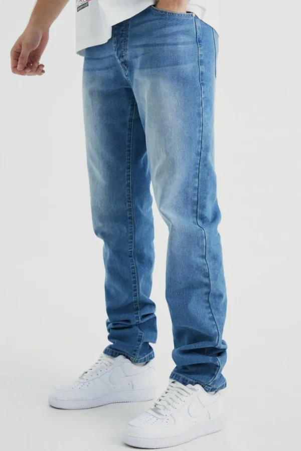 boohooMAN Tall Straight Rigid Jeans | Trousers | Denim