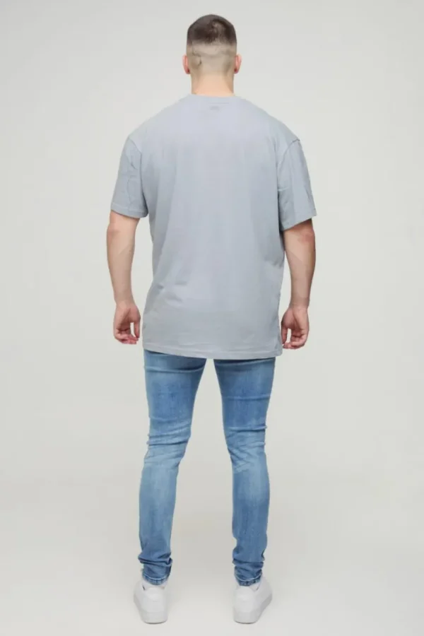 boohooMAN Tall Super Distressed Washed Skinny Jeans | Denim | Going Out Denim