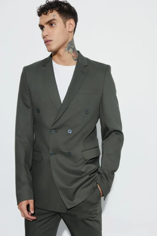 boohooMAN Tall Super Skinny Double Breasted Blazer | Suits & Tailoring | Suits & Tailoring