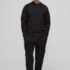 boohooMAN Tall Twill Utility Pocket Woven Tab Jersey Tracksuit | Tracksuits