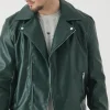 boohooMAN Tall Washed Pu Biker Jacket | Man | Coats & Jackets