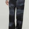 boohooMAN Tall Wide Fit Boxer Spray Wash Embroidered Split Hem Jogger | Joggers