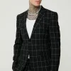 boohooMAN Tall Window Pane Check Skinny Fit Blazer | Suits & Tailoring | Suits & Tailoring