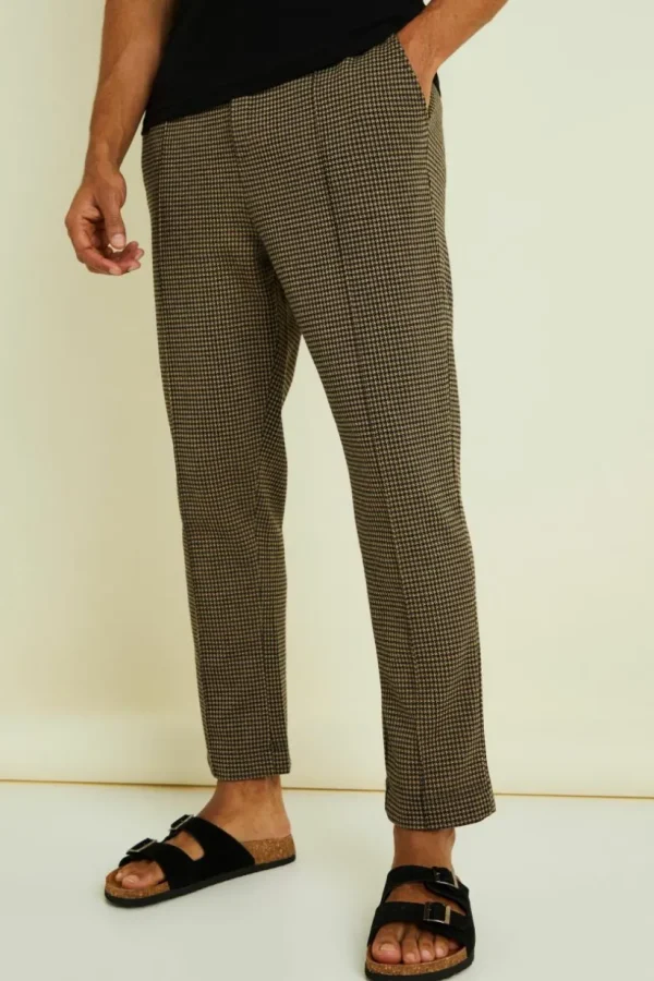 boohooMAN Tapered Crop Pintuck Elasticated Waist Smart Jogger | Suits & Tailoring | Suits & Tailoring