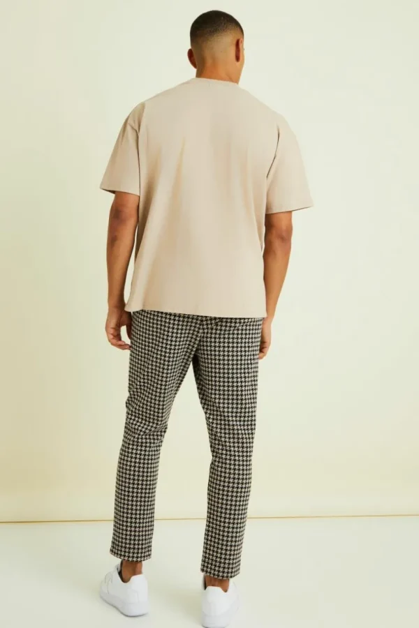 boohooMAN Tapered Pintuck Crop Elasticated Waist Smart Jogger | Suits & Tailoring | Suits & Tailoring