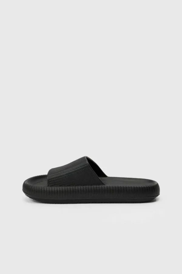 boohooMAN Textured Slider In | Sliders & Slippers | Footwear