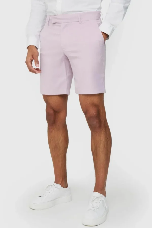 boohooMAN Textured Slim Fit Suit Shorts | Suits & Tailoring | Suits & Tailoring