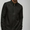 boohooMAN Tonal Geo Smart Zip Overshirt | Going Out | Shirts