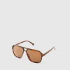 boohooMAN Tortoise Navigator Sunglasses | Sunglasses