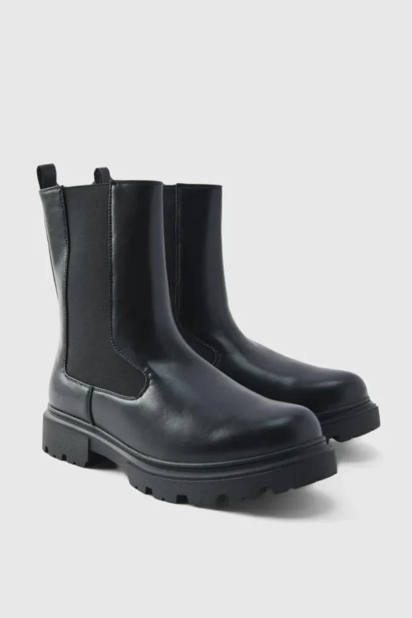 boohooMAN Track Sole Chelsea Lug Boot | Boots | Footwear