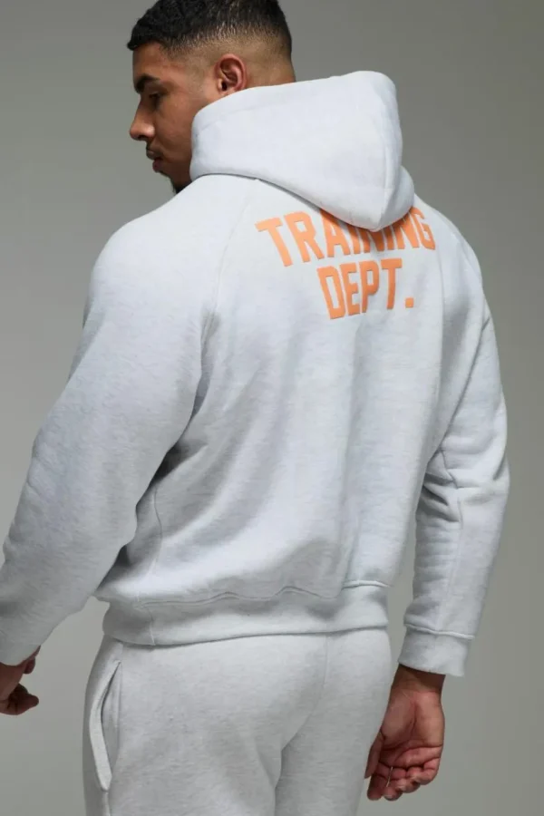 boohooMAN Training Dept Boxy Hoodie | Gym Hoodies | Gym Clothes