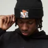 boohooMAN Varsity Bear Graphic Beanie | Hats & Caps