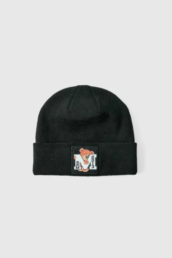 boohooMAN Varsity Bear Graphic Beanie | Hats & Caps