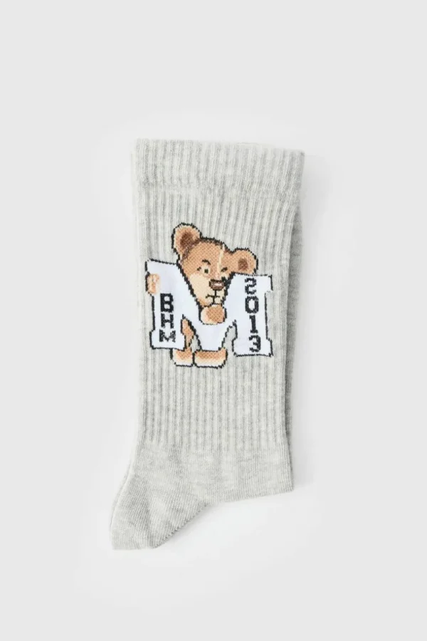 boohooMAN Varsity Teddy Bear Sports Socks | Underwear & Socks | Underwear & Socks