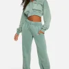 boohoo Washed Cargo Pocket Boxy Crop Hooded Tracksuit | Women Shirts | Foundation