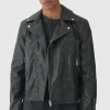 boohooMAN Washed Pu Biker Jacket In | Man | Coats & Jackets