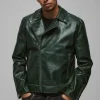 boohooMAN Washed Pu Biker Jacket In | Going Out Jackets | Going Out