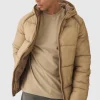 boohooMAN Washed Seam Hooded Puffer Jacket In | Coats & Jackets