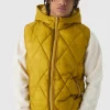 boohooMAN Washed Seam Hooded Quilted Gilet In | Man | Coats & Jackets