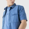 boohooMAN Washed Short Sleeve Twill Shirt | Shirts | Going Out Shirts