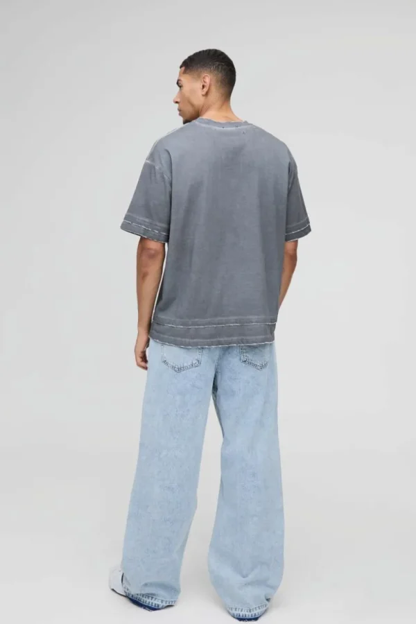 boohooMAN Wide Leg Skater All Over Ripped Distressed Jeans | Denim | Going Out Denim