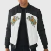 boohooMAN Worldwide Satin Quilted Padded Bomber Jacket In | Man | Coats & Jackets