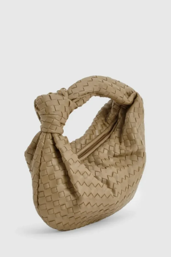 boohoo Woven Knot Handle Bag | Women Shirts | Foundation