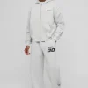 boohooMAN Zip Through Moto And Jogger Print Tracksuit | Tracksuits